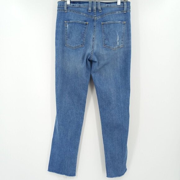 McGuire Vintage Slim Jeans in Vroom Vroom Distressed High Rise Exposed Zipper 30 - Picture 4 of 11